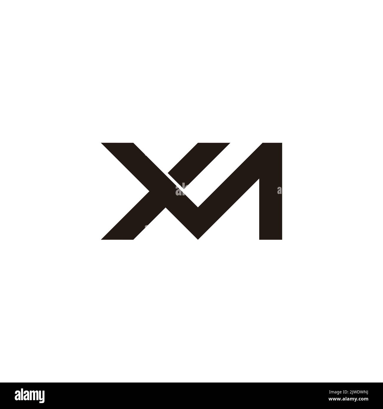 lettera xm semplice linea collegata vettore di logo geometrico Illustrazione Vettoriale