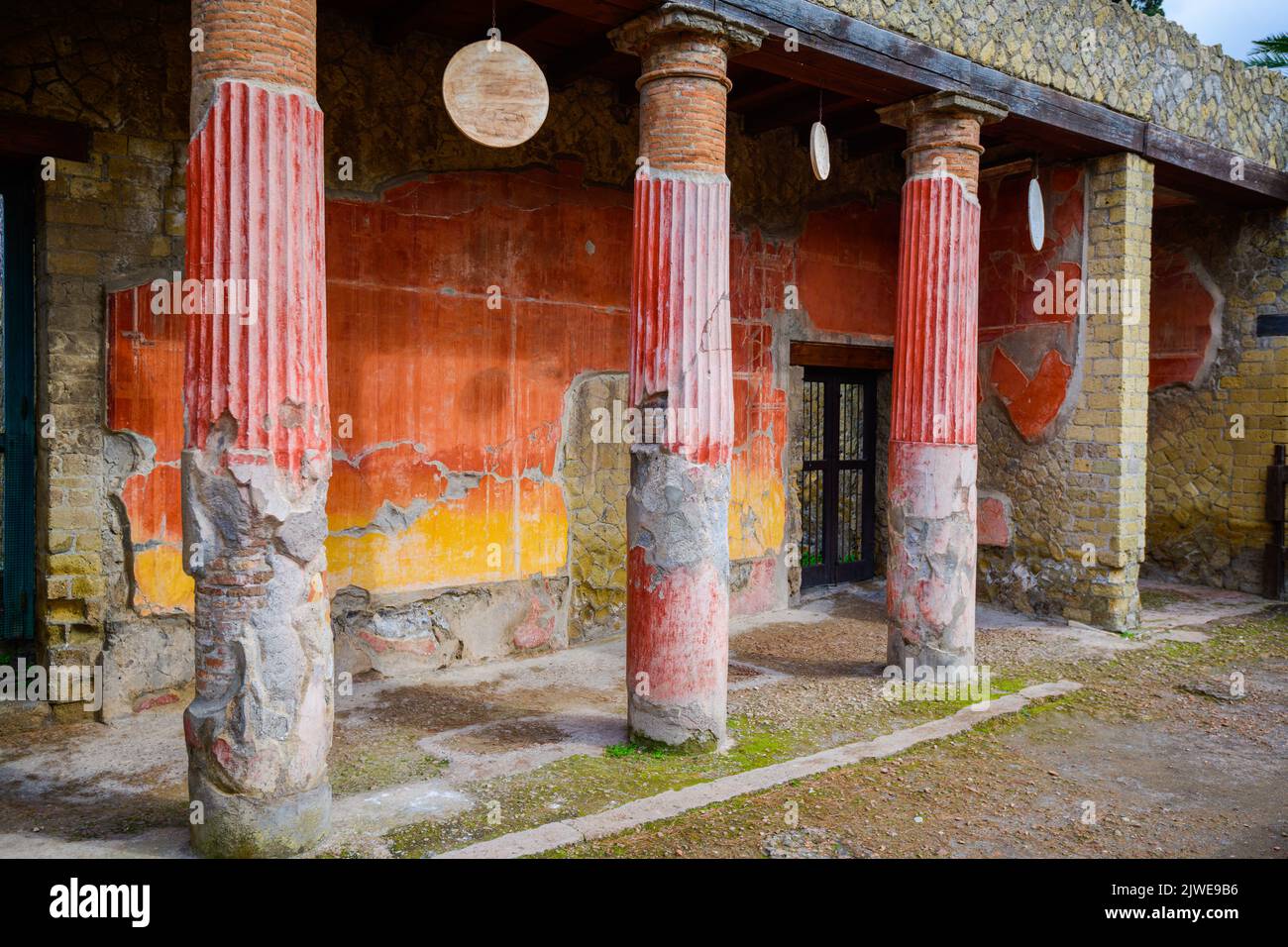 Ercolano, Italia presso la Casa del Relief di Telefus nelle rovine di Ercolano. Foto Stock