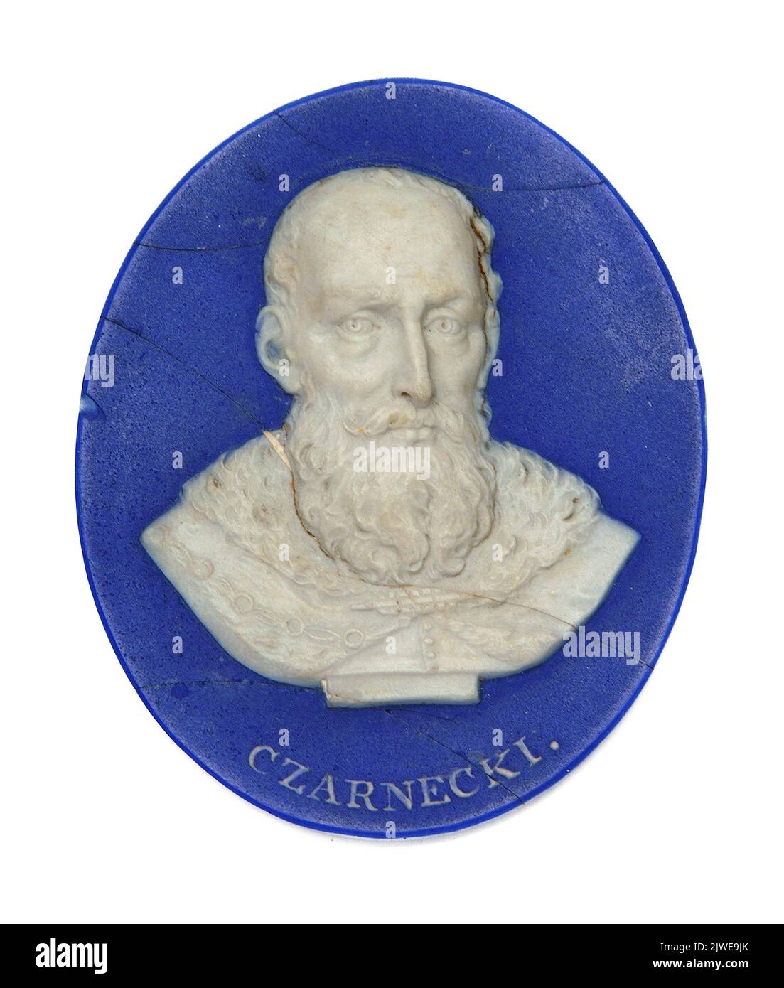 Medaglione ritratto: Stefan Czarniecki. Kuntze, Edward J. (1826-1870), scultore, Josiah Wedgwood & Sons (Stoke-on-Trent ; wytwórnia ceramiki ; 1790-1895), fabbrica Foto Stock