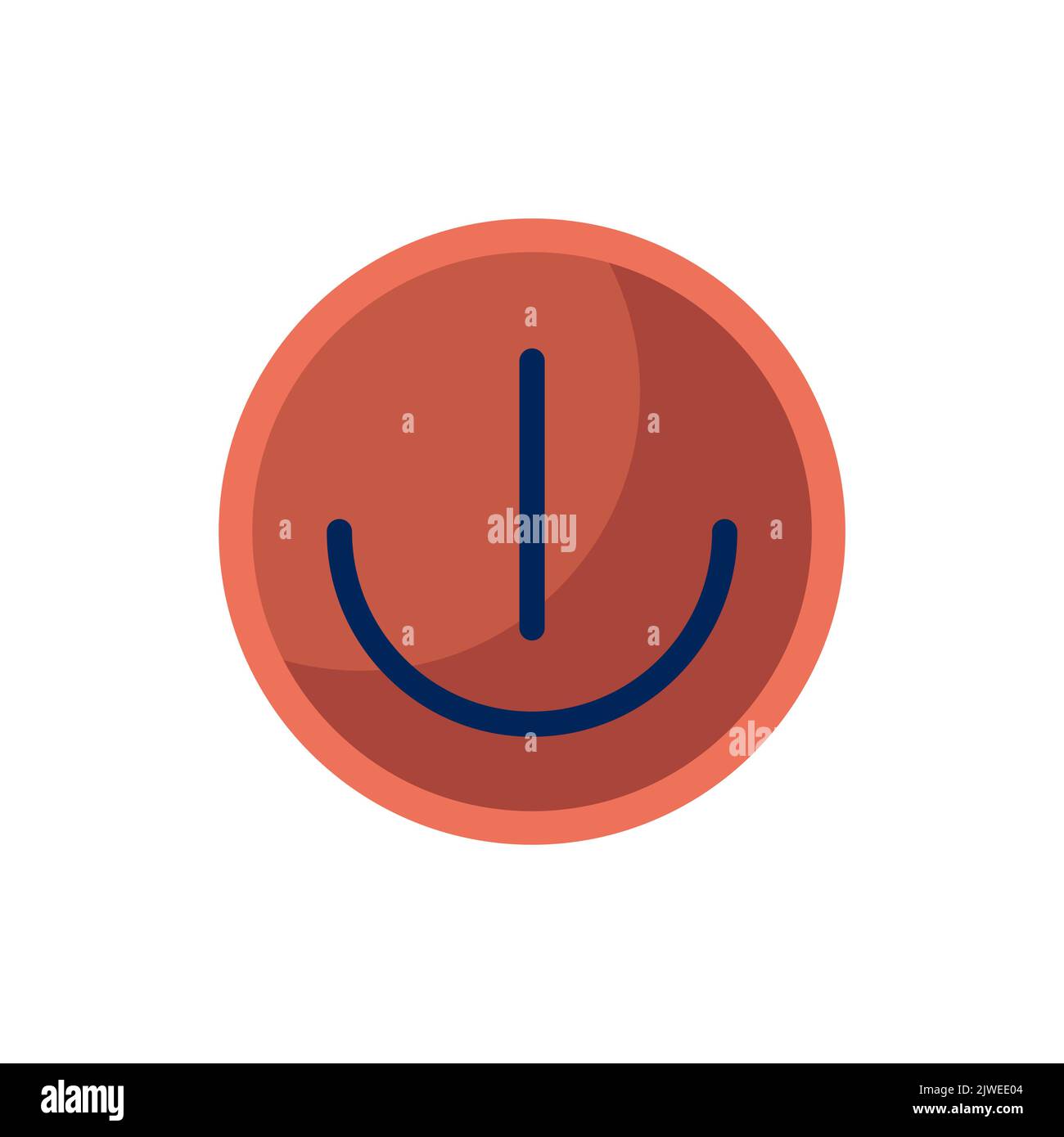 Simbolo di arresto del computer e pulsante con icona della tecnologia. Illustrazione di spegnimento e segnale di pressione. Avviare il controllo dell'energia e l'elemento Internet. Stop circle desi Illustrazione Vettoriale