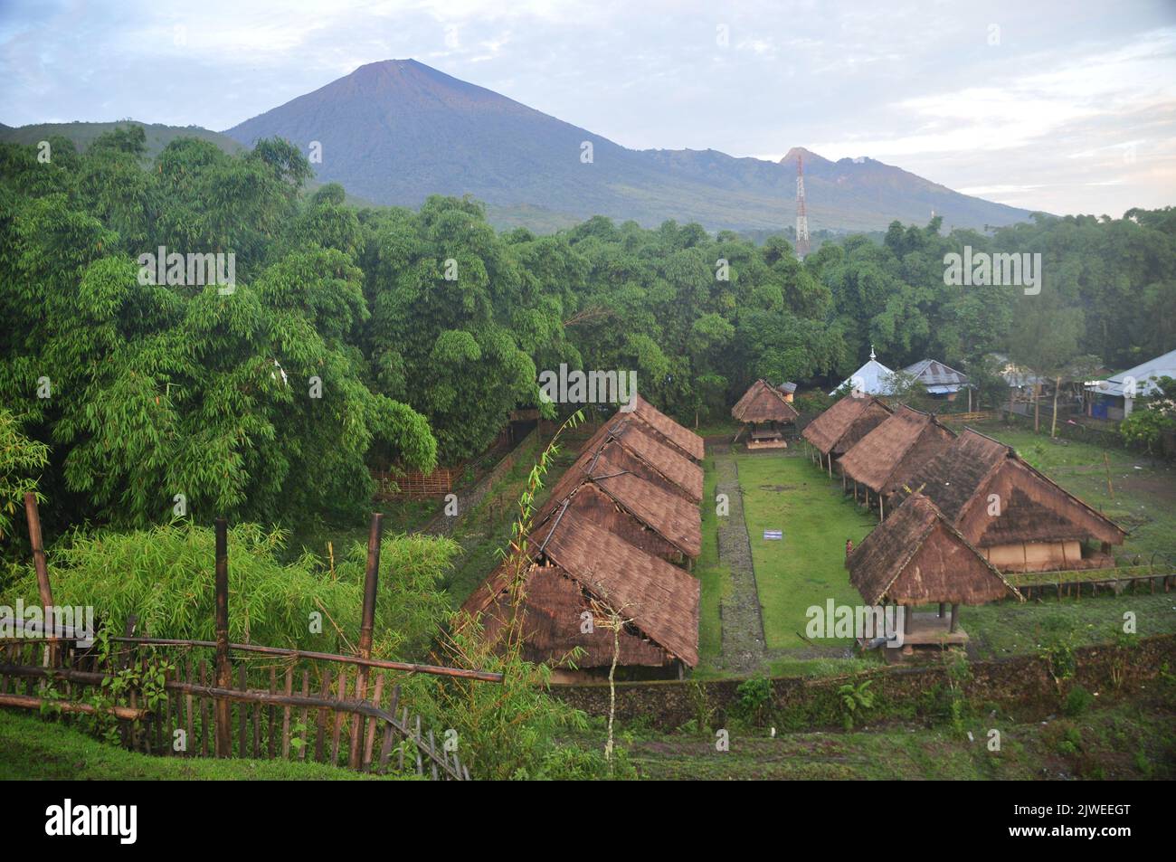 Villaggio di Sembalun vicino al Monte Rinjani, Isola di Lombok, Indonesia Foto Stock