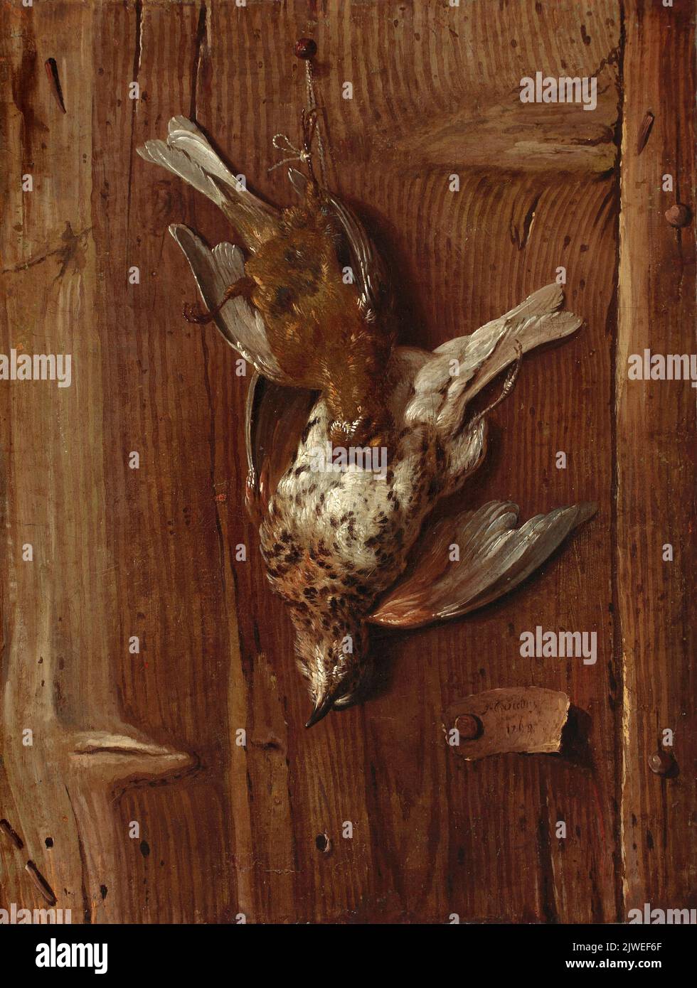 Uccelli morti (Thrush e fieldfare). Oudry, Jacques Charles (1722 aut 1723-1778), pittore Foto Stock