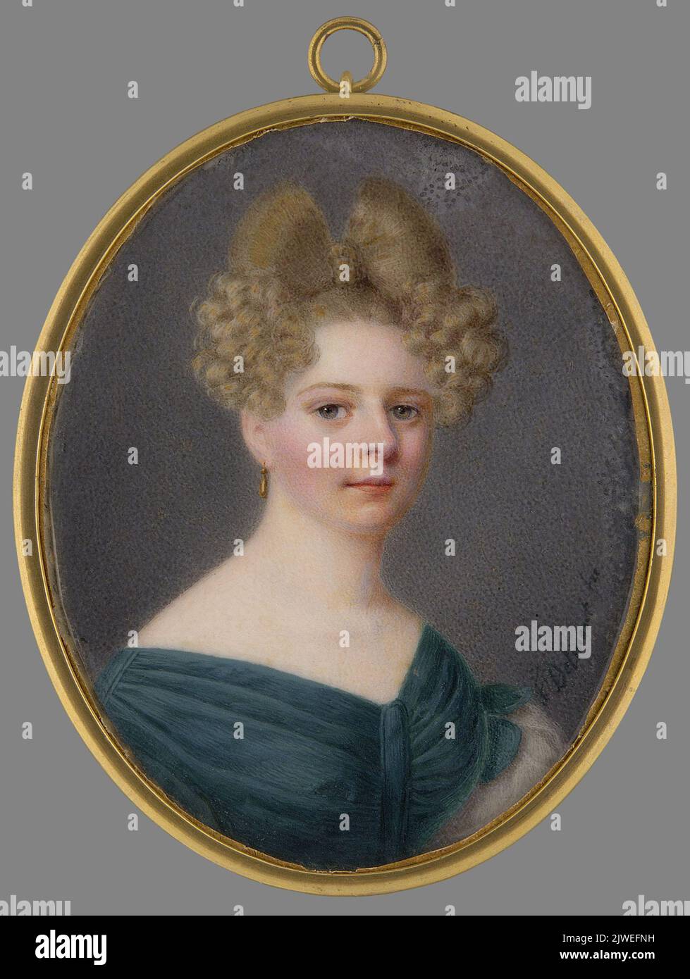 Portret Eweliny Hańskiej z. Rzewuskich. Delmont, Felix (1794-1867), pittore Foto Stock