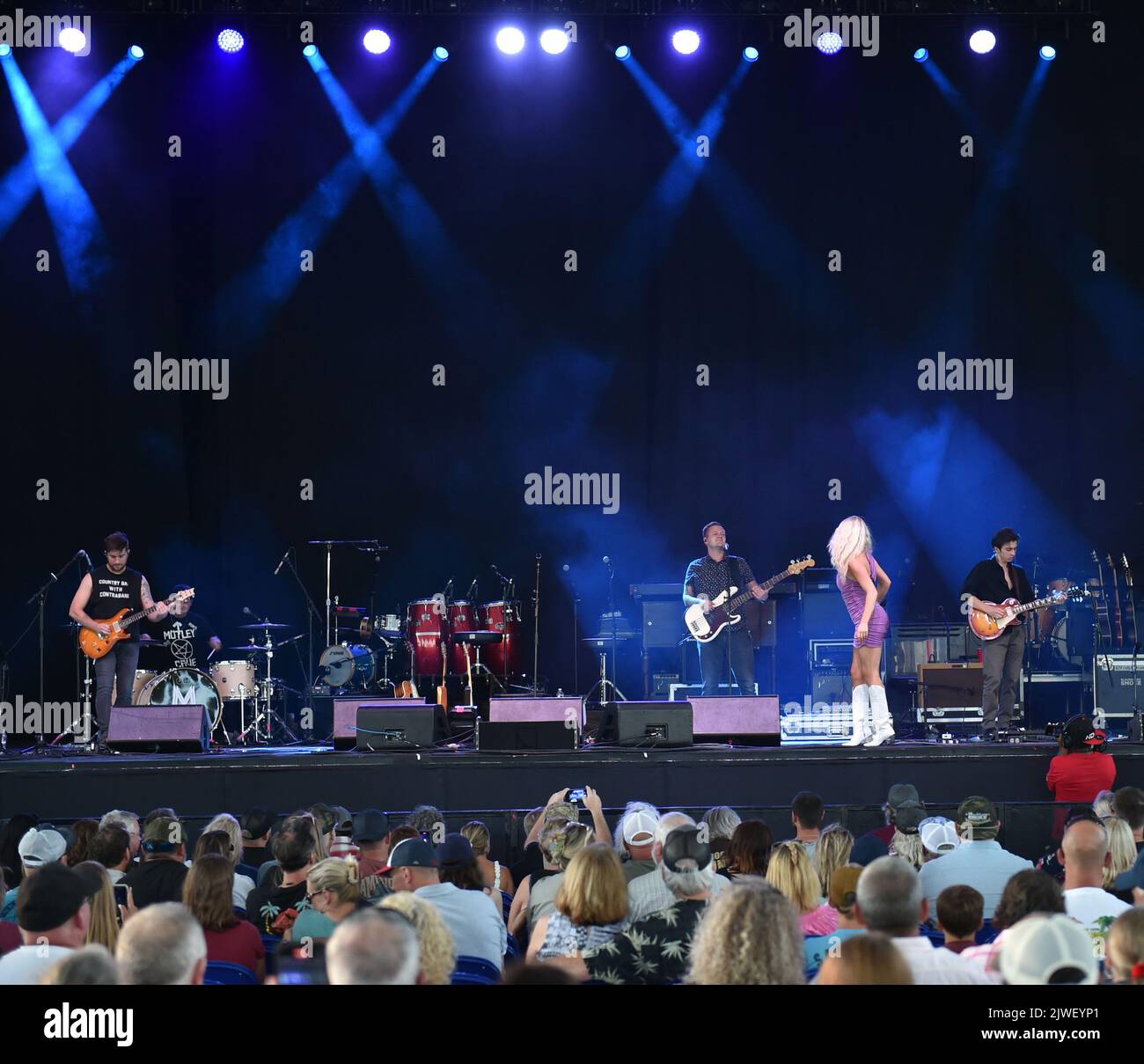 4 settembre 2022, Portsmouth, Virginia, USA: MEGAN MORONEY porta un paese all'Atlantic Union Bank Pavilion di Portsmouth, Virginia il 4 settembre 2022. Photo.Â© Jeff Moore (Credit Image: © Jeff Moore/ZUMA Press Wire) Foto Stock