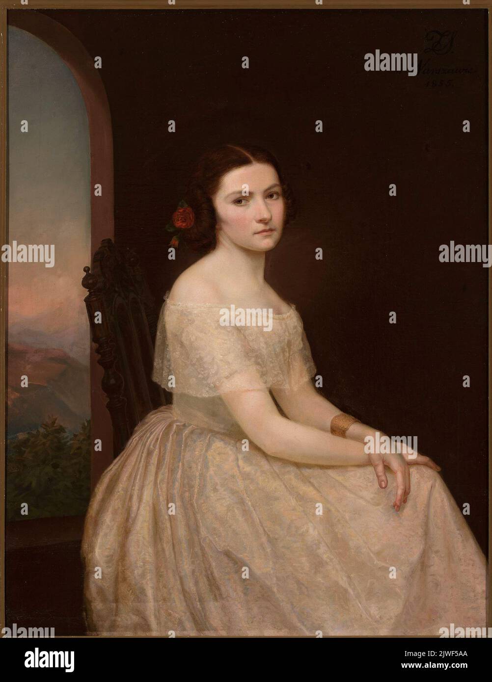 Autoritratto. Szymanowska-Lenartowicz, Zofia (1825-1870), pittore Foto Stock