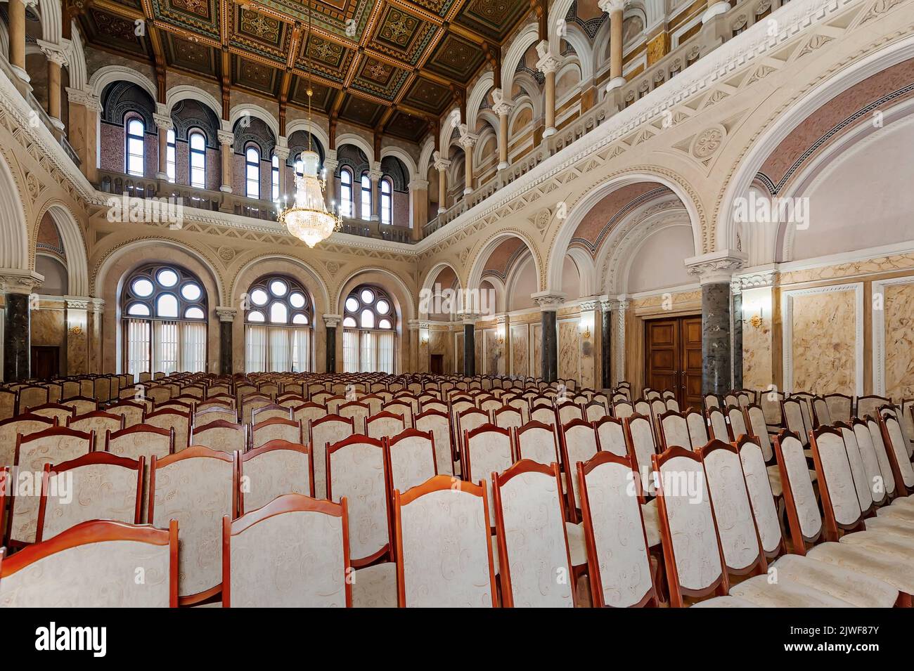 Interno dell'Università Nazionale di Chernivtsi, ex residenza dei Metropoliti Bukoviniani e Dalmati a Chernivtsi, Ucraina Foto Stock