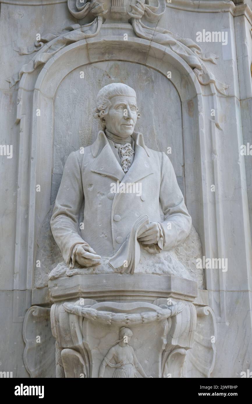 Berlino, Germania, Joseph Haydn al monumento Beethoven-Mozart-Haydn di Wolfgang Siemering nel parco Großer Tiergarten Foto Stock