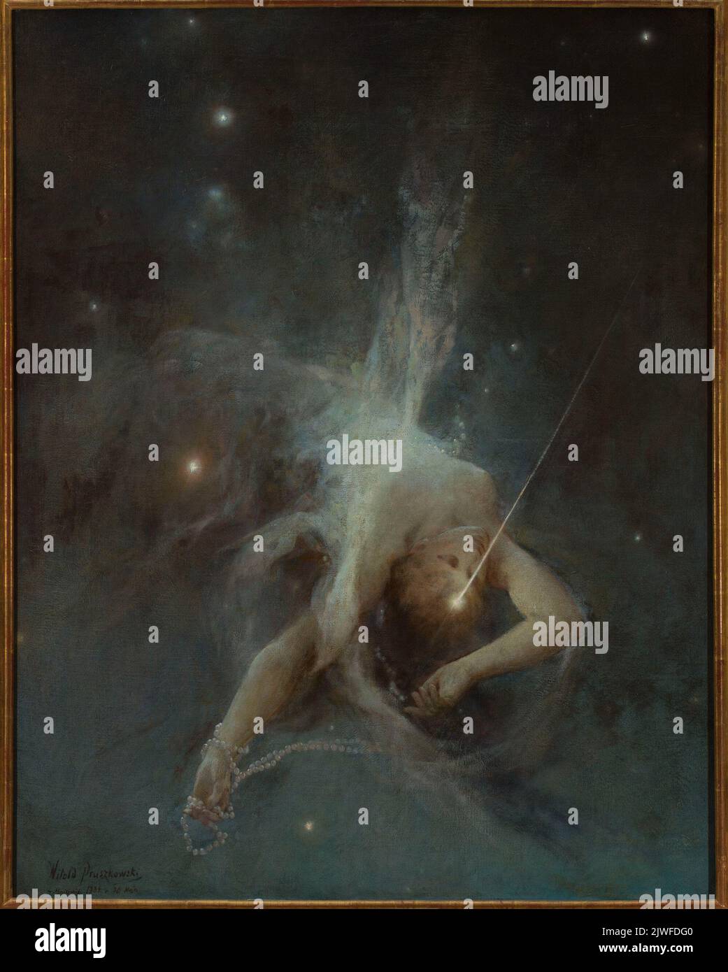 Stella cadente. Pruszkowski, Witold (1846-1896), pittore Foto Stock