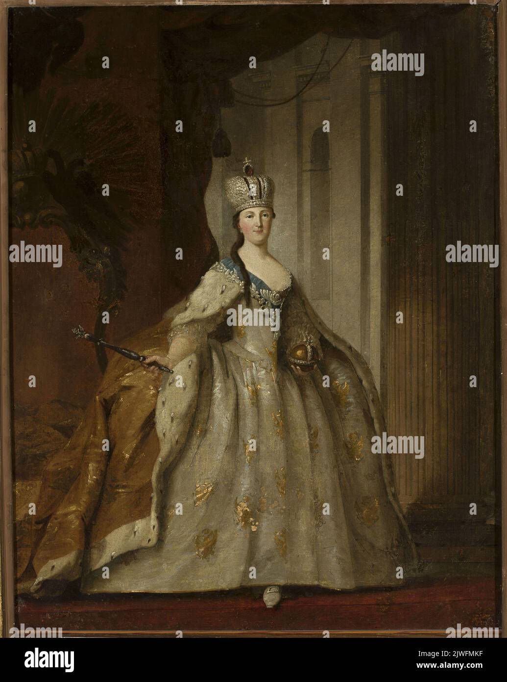 Ritratto di Caterina II. Argunov, Ivan Petrovič (1729-1802), pittore Foto Stock