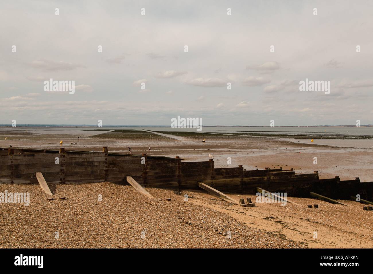 Whitstable, Kent, porto e spiaggia Foto Stock