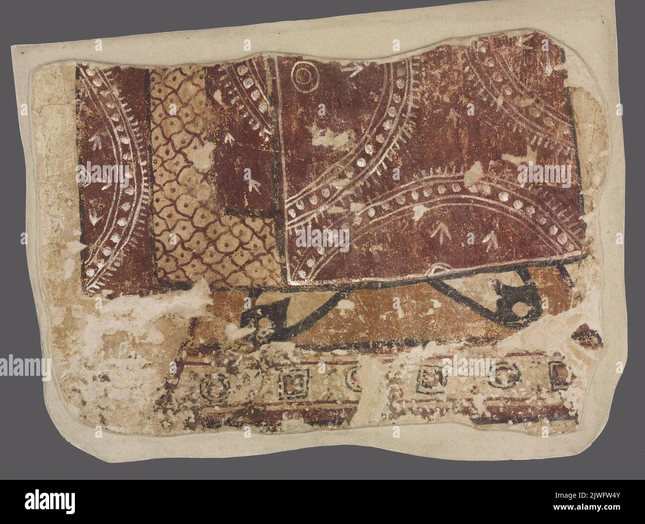 Malowidło ścienne: Chrystus (?) tronujący. sconosciuto, autore Foto Stock