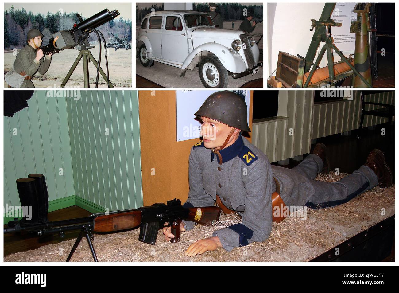 L'Armémuseum (museo dell'esercito) è il più grande museo militare di Stoccolma, che si estende su tre piani nella città di Stoccolma a Stan (una delle isole della città). Foto Stock