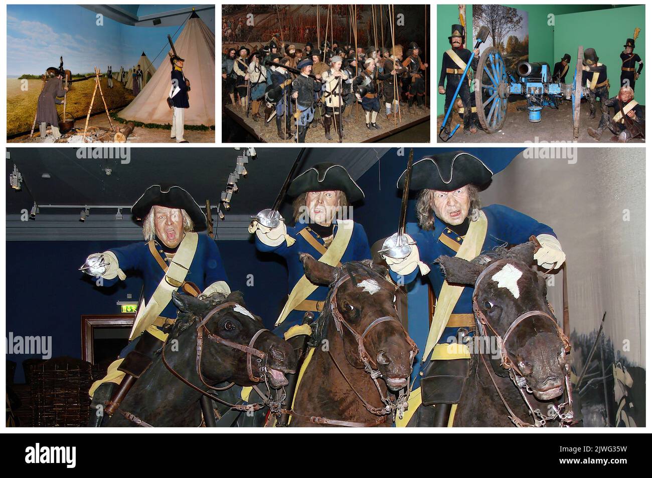 L'Armémuseum (museo dell'esercito) è il più grande museo militare di Stoccolma, che si estende su tre piani nella città di Stoccolma a Stan (una delle isole della città). Foto Stock