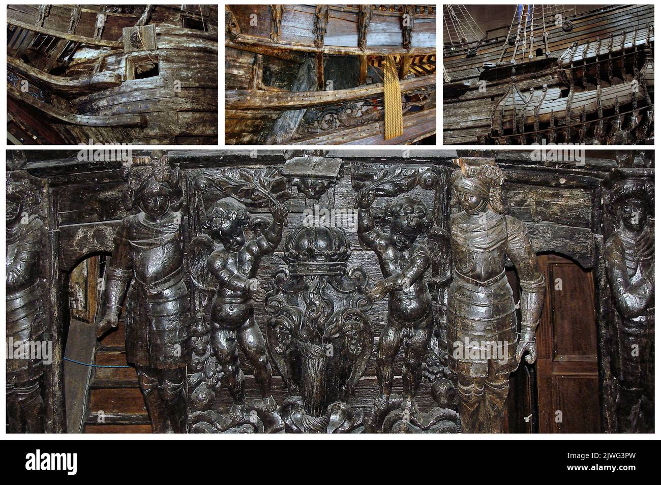 Il Museo Vasa è uno dei musei più visitati della Scandinavia. Navi antiche e antichi cimeli nautici in perfette condizioni. Foto Stock