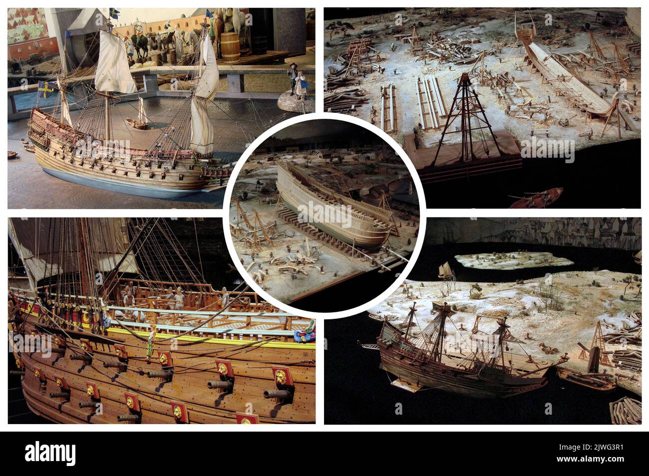 Il Museo Vasa è uno dei musei più visitati della Scandinavia. Navi antiche e antichi cimeli nautici in perfette condizioni. Foto Stock