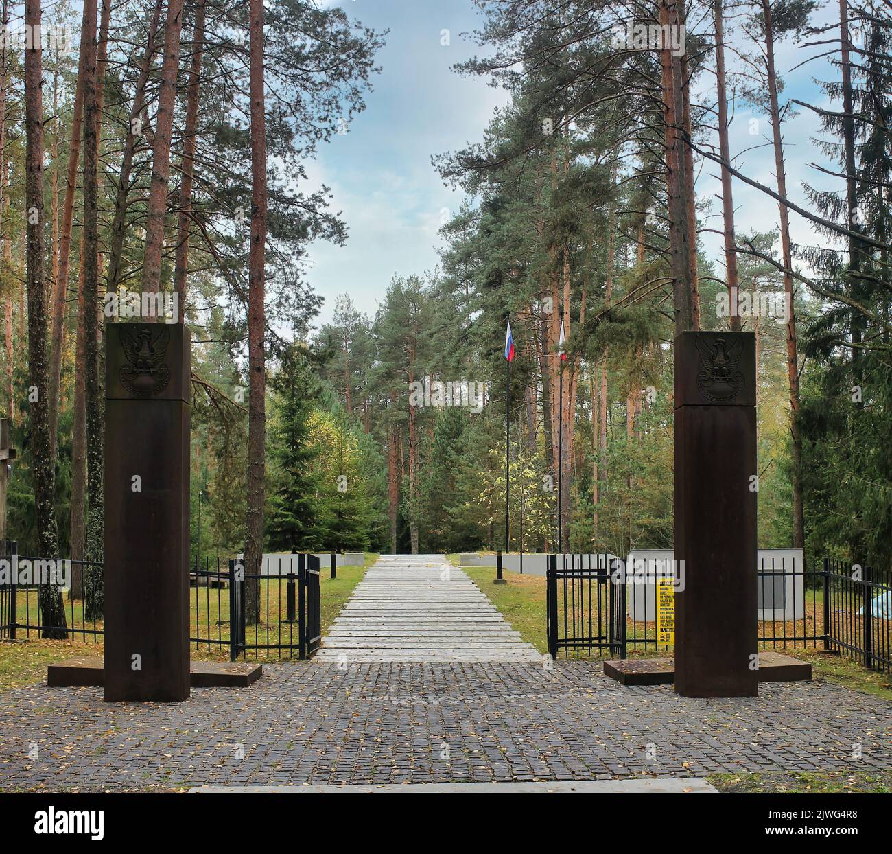 Il cimitero polacco di Katyn a Smolensk, in Russia, dove sono stati