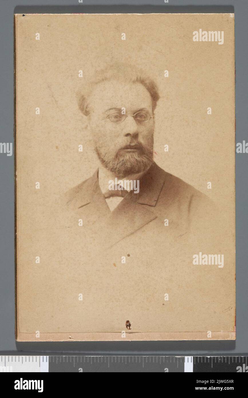 Ritratto di Zygmunt Noskowski (1846-1909), compositore, educatore, direttore (busto). Mieczkowski, Jan (Warszawa ; Zakład fotografzny ; ca 1850-ca 1914), studio fotografico Foto Stock