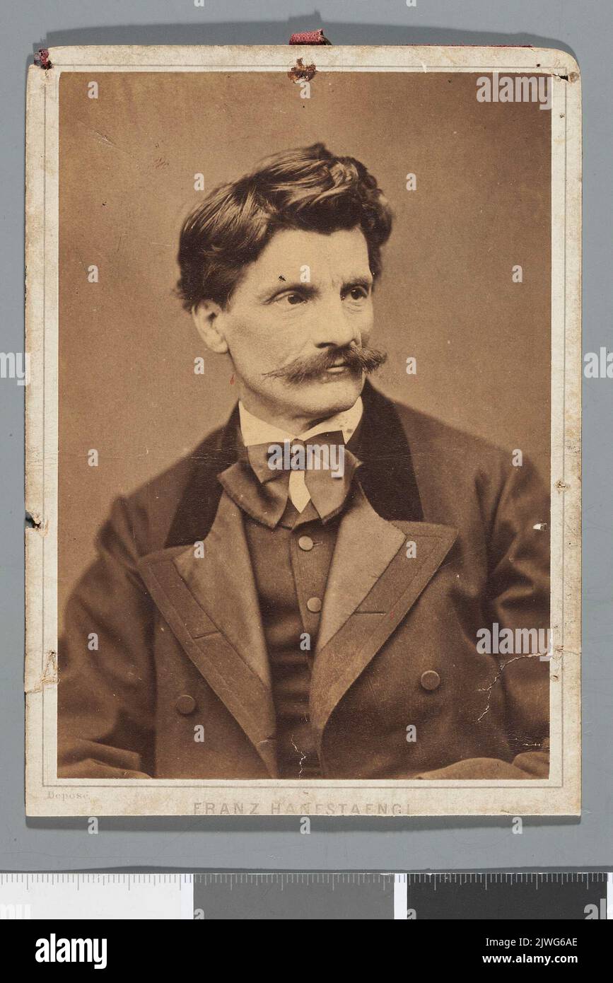 Ritratto di Carl Theodor von Piloty (1826-1886), pittore tedesco. Hanfstaengl, Franz (1804-1877), fotografo Foto Stock