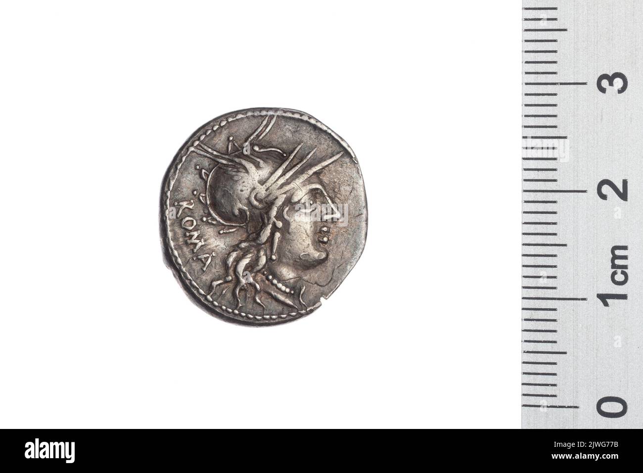 denario. Tullius, M. (fl. 120 a.C.), agente monetario, Republika Rzymska, emittente Foto Stock