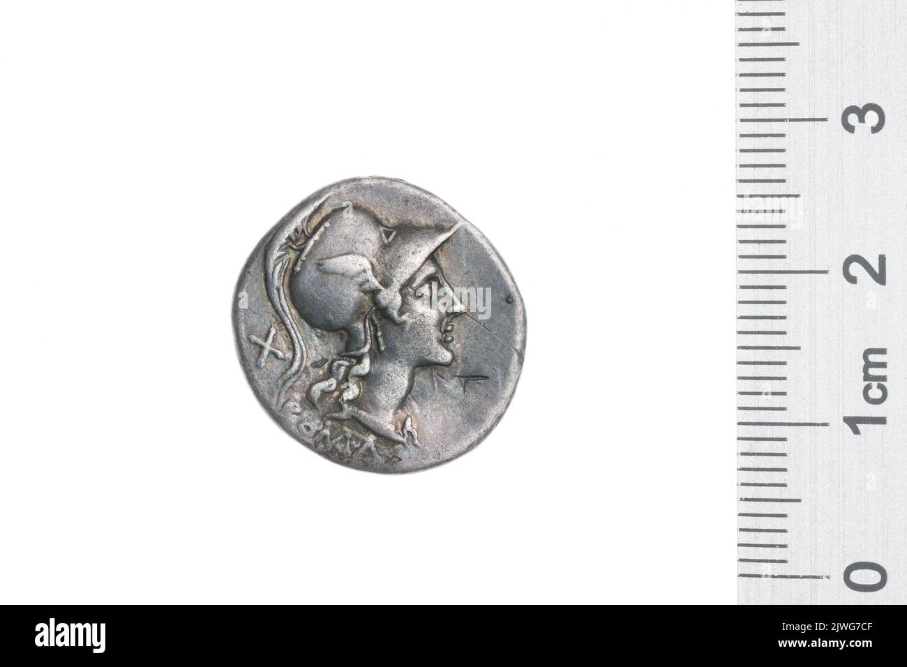 denario. Anonimowy, ufficiale monetario, Republika Rzymska, emittente Foto Stock