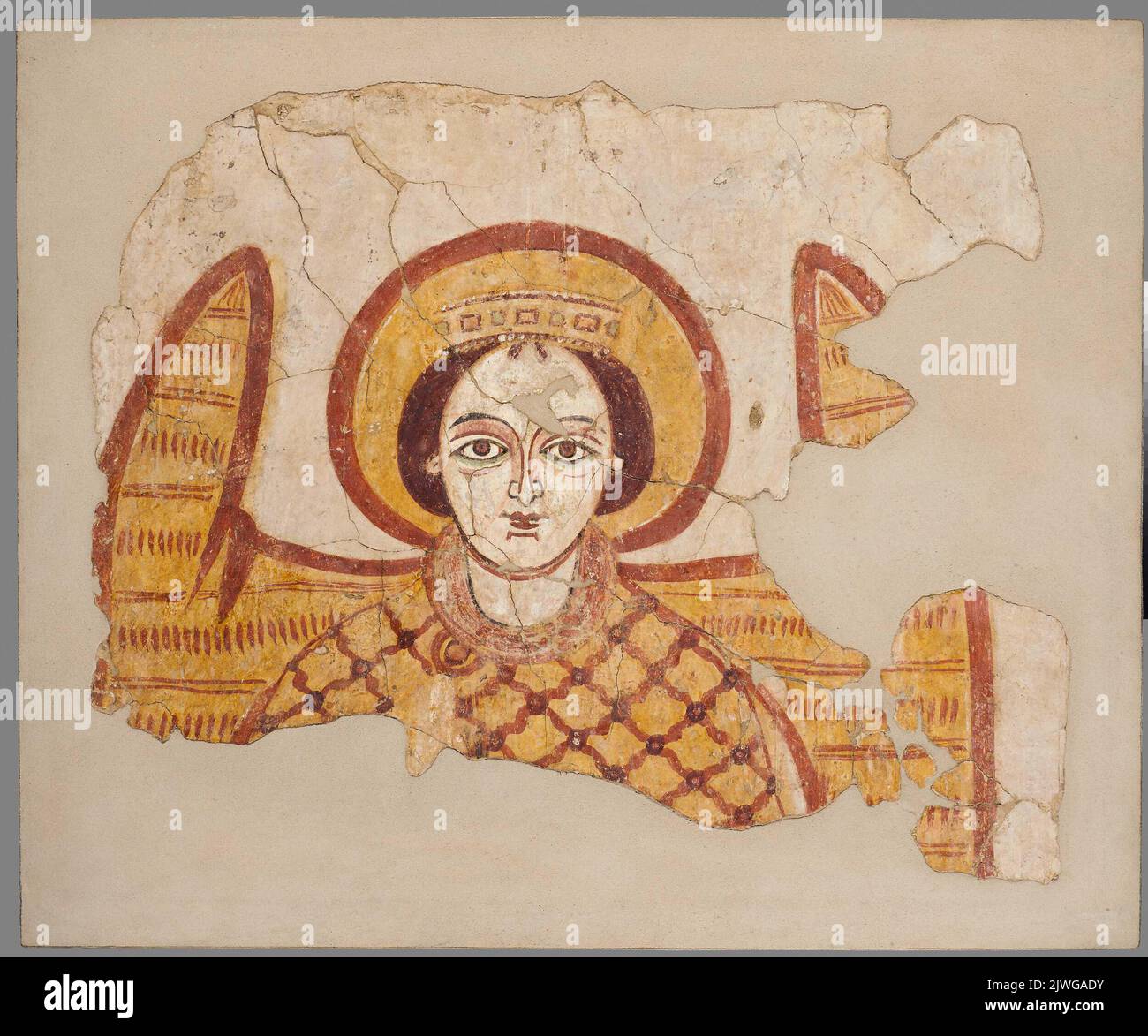 Frammento di Paintig di Faras: San Michele Arcangelo. Sconosciuto, pittore Foto Stock