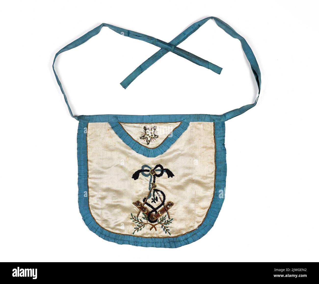 Grembiule di un muratore al rango di maestro. Sconosciuto, autore Foto Stock