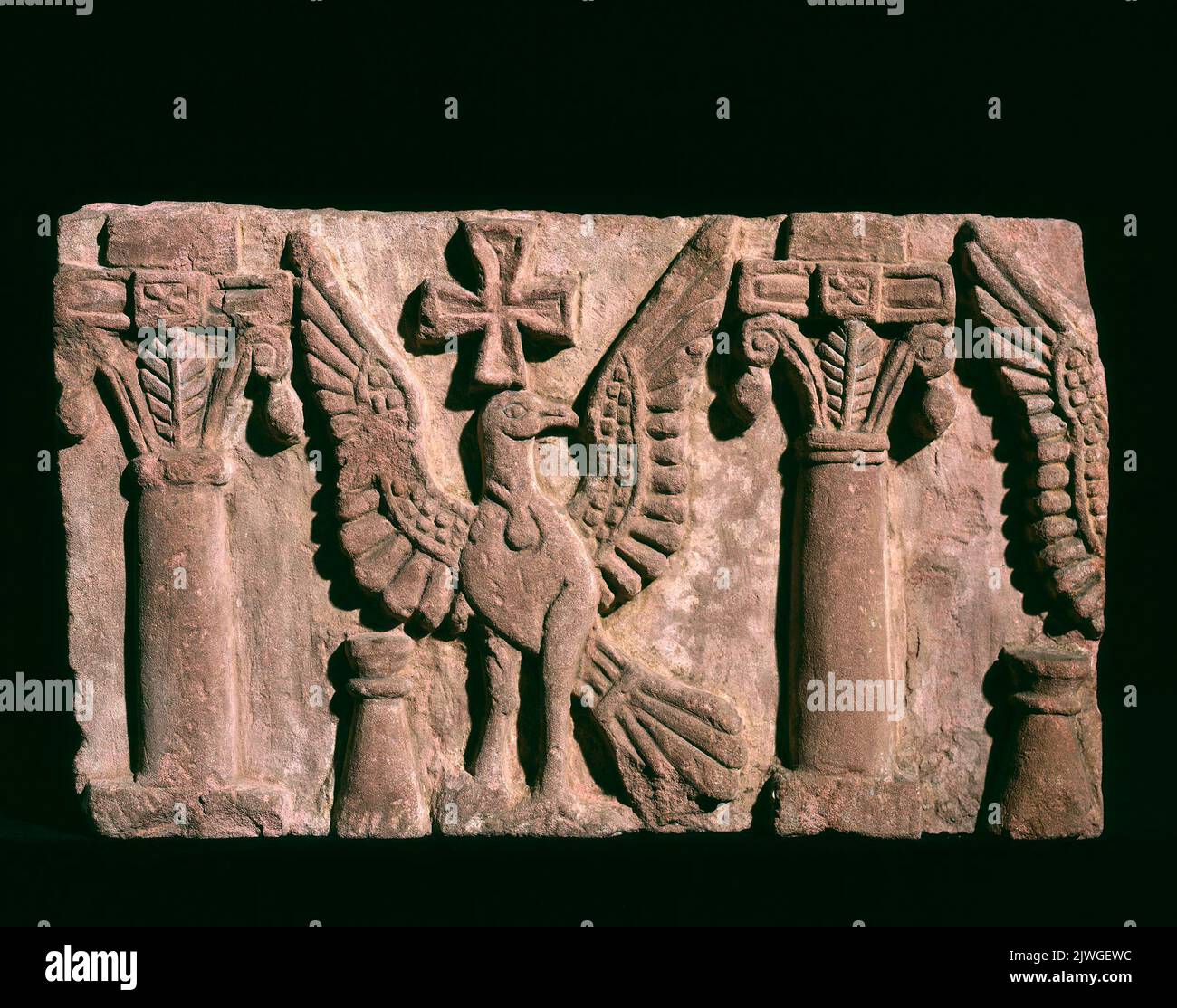 Blok fryzu z absydy i Katedry. Warsztat nubijski, workshop Foto Stock