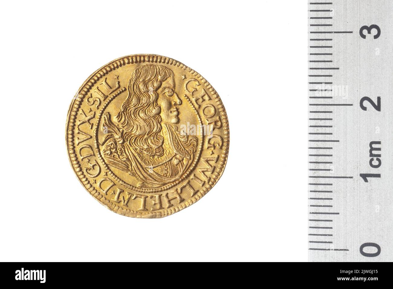ducat. Jerzy Wilhelm (książę brzesko-legnicko-wołowski ; 1660-1675), regnante, Brettschneider, Christoph (fl. 1637-1714), moneyer Foto Stock