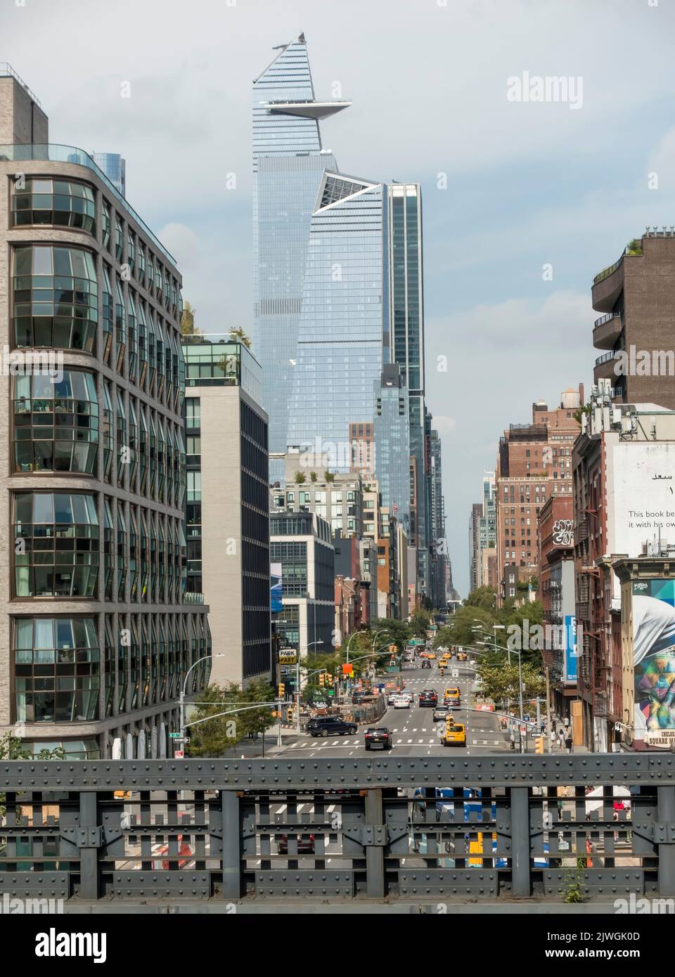 W 18th Street visto dalla Chelsea Highline, Manhattan New York City, USA Foto Stock