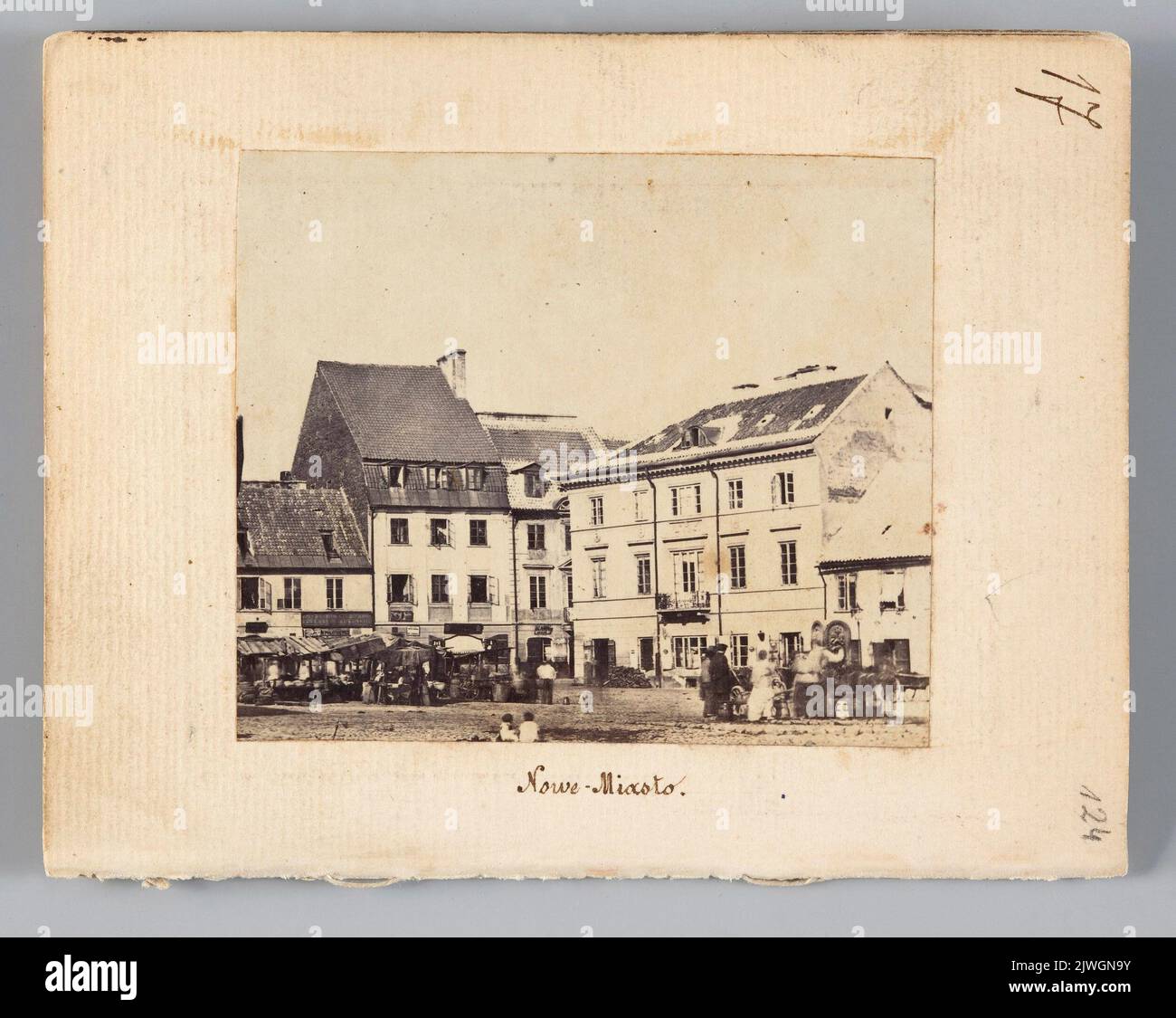 Varsavia. "Città nuova" (frammento della piazza del mercato e della via del fret). Beyer, Karol (1818-1877), fotografo Foto Stock