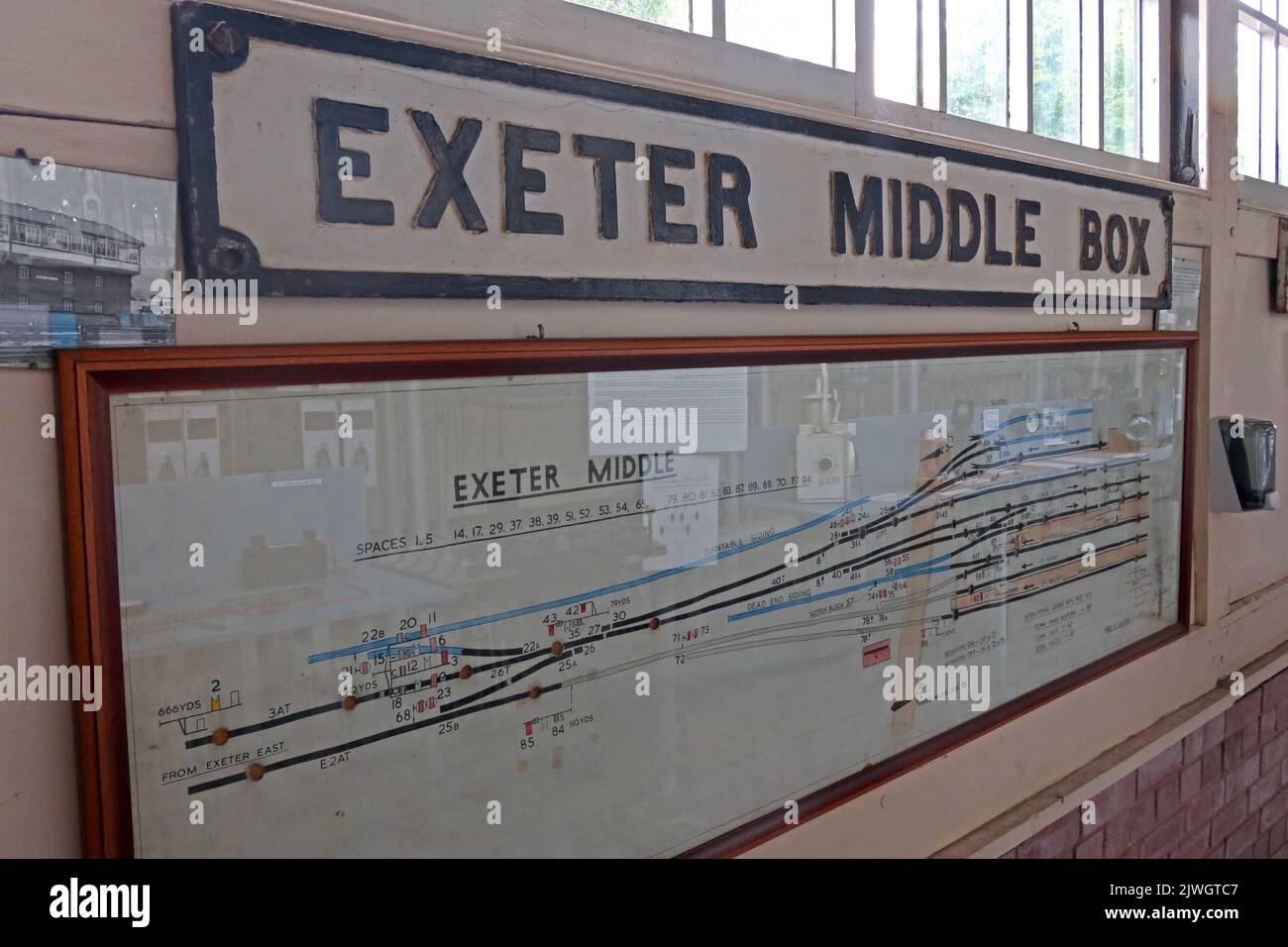 Exeter Middle Box - Signal Box - Crewe, Cheshire, Inghilterra, Regno Unito Foto Stock