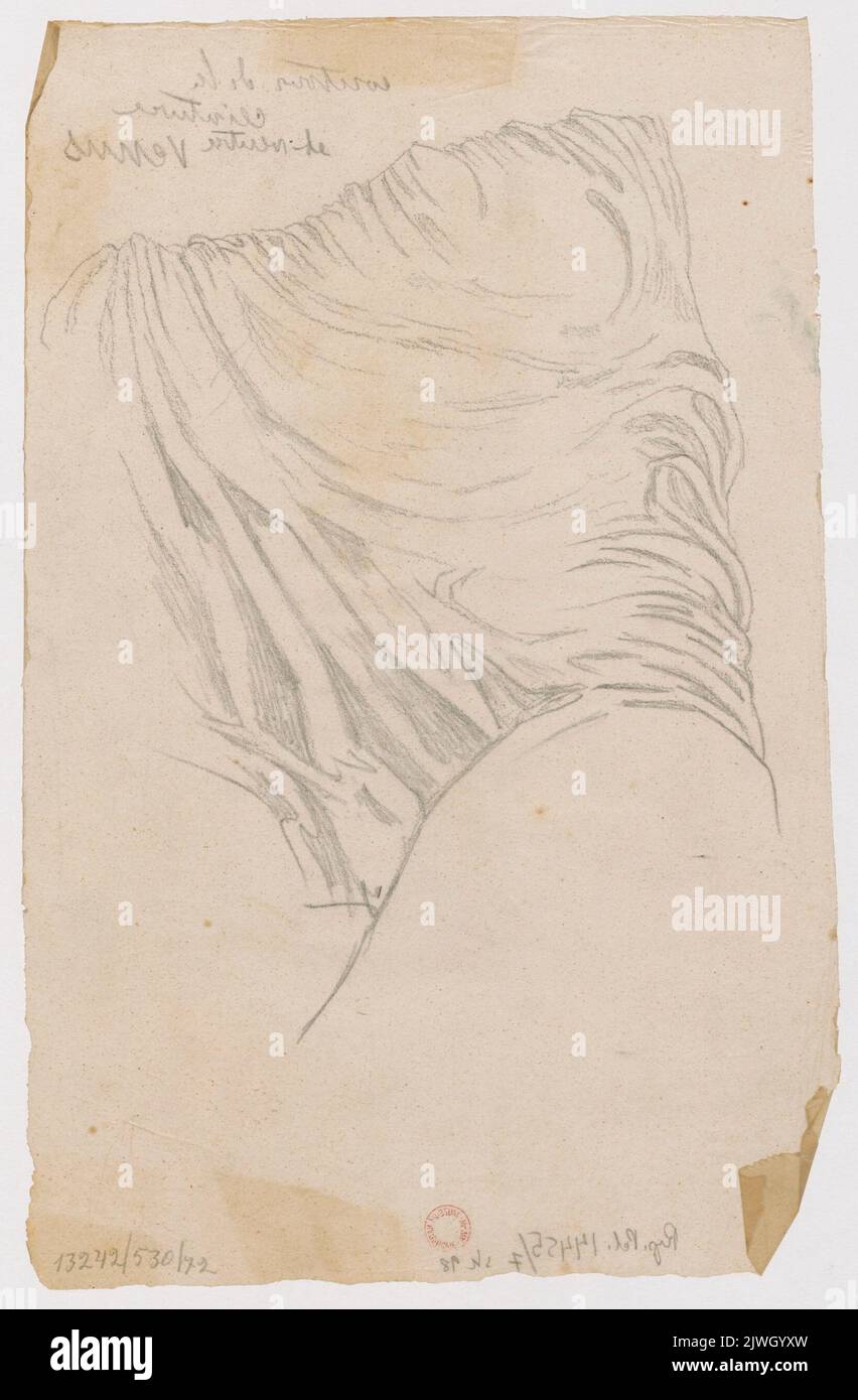 Disegno delle vesti di Venere, carta tracciante per lo specchio di Venere. Jasiński, Feliks Stanisław (1862-1901), disegnatore, cartoonista, Burne-Jones, Edward (1833-1898), pittore Foto Stock