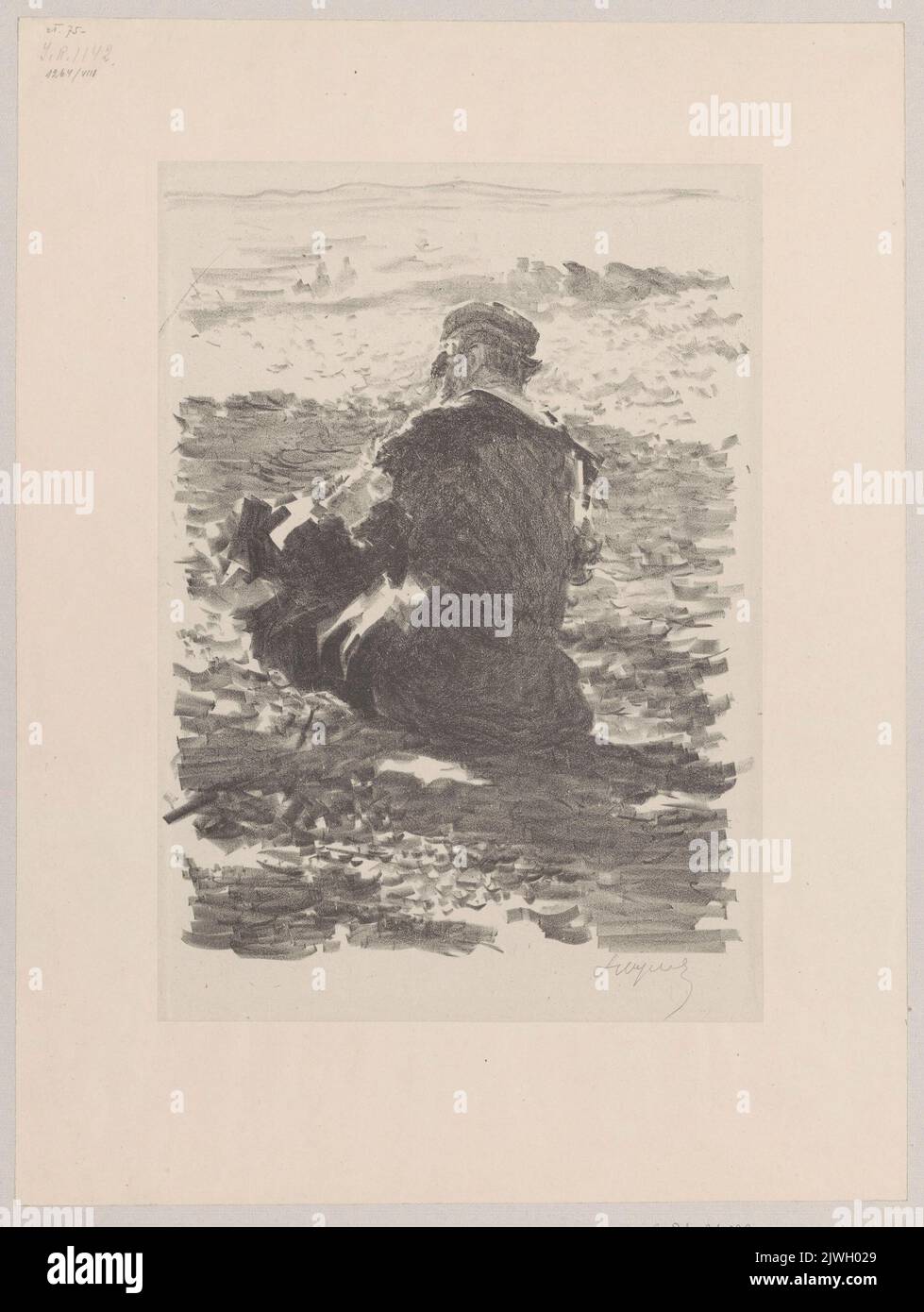 Tema dal "raccolto di barbabietole". Wyczółkowski, Leon (1852-1936), artista grafico Foto Stock