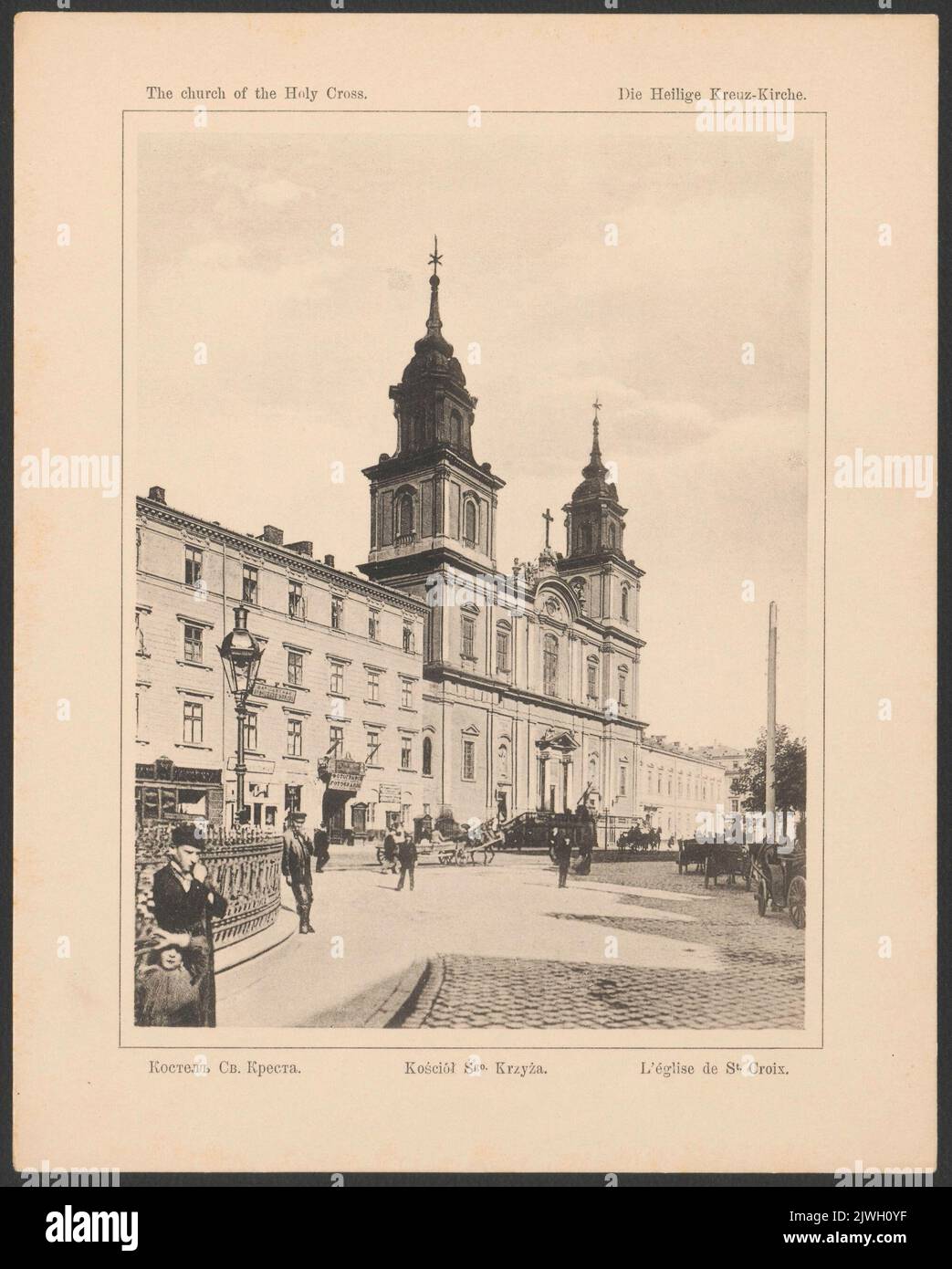 "Chiesa della Santa Croce". Winiarski, Stanisław (Warszawa ; skład papieru ; fl. CA 1870-ca 1915), tipografia, ignota, fotografo Foto Stock