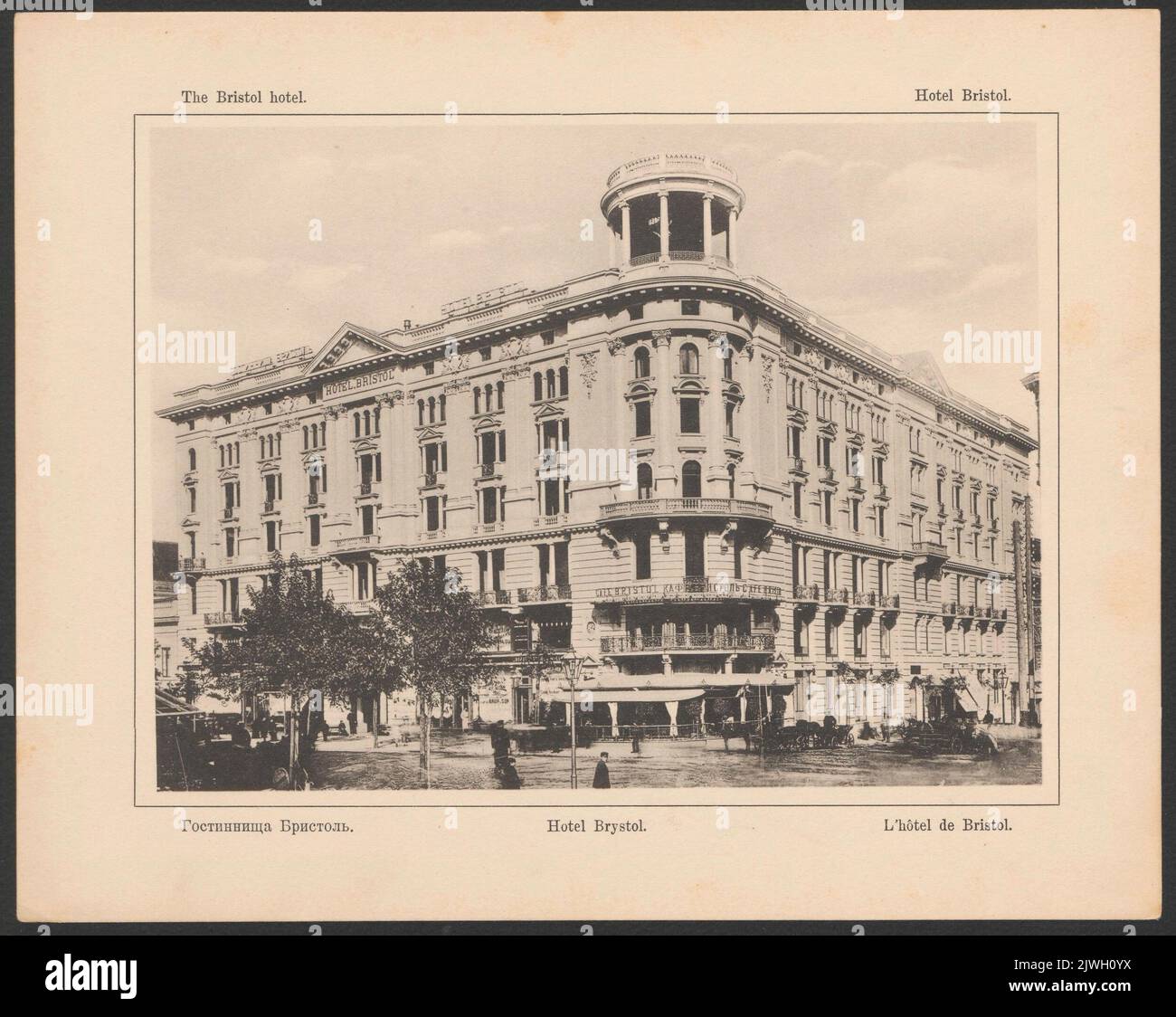 Hotel Brystol. Winiarski, Stanisław (Warszawa ; skład papieru ; fl. CA 1870-ca 1915), datore di lavoro mercantile, sconosciuto, fotografo Foto Stock