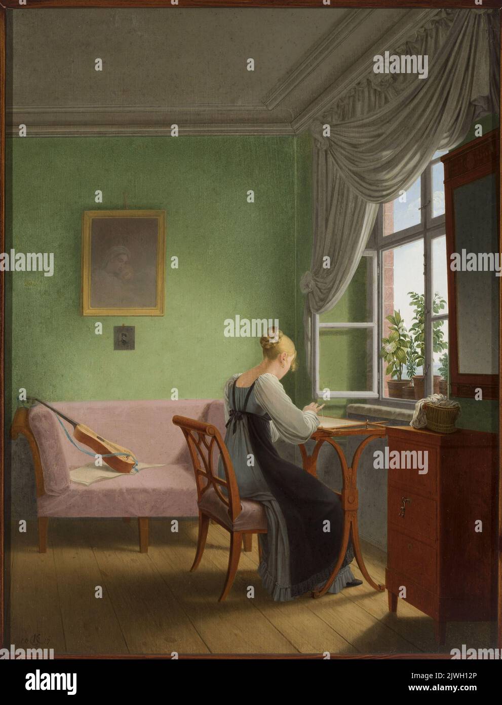 Ricamatore. Kersting, Georg Friedrich (1785-1847), pittore Foto Stock