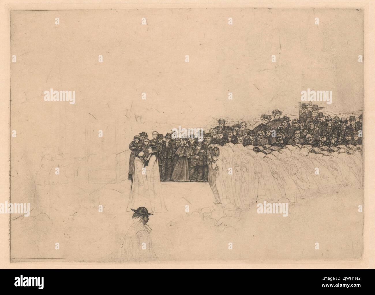 Elaborazione, stato II. Jasiński, Feliks Stanisław (1862-1901), artista grafico, Porcabeuf, Alfred (1867-ca 1946), stampante di stampe grafiche Foto Stock