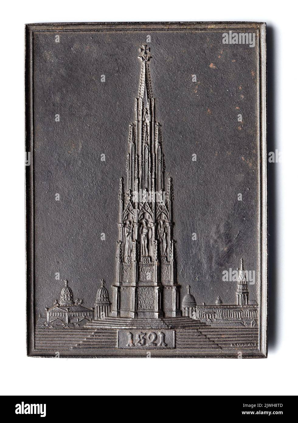 Targa di Capodanno del 1821. Königlich-Preussische Eisengiesserei a Berlino (fl. 1804-1874), opere di ghisa Foto Stock