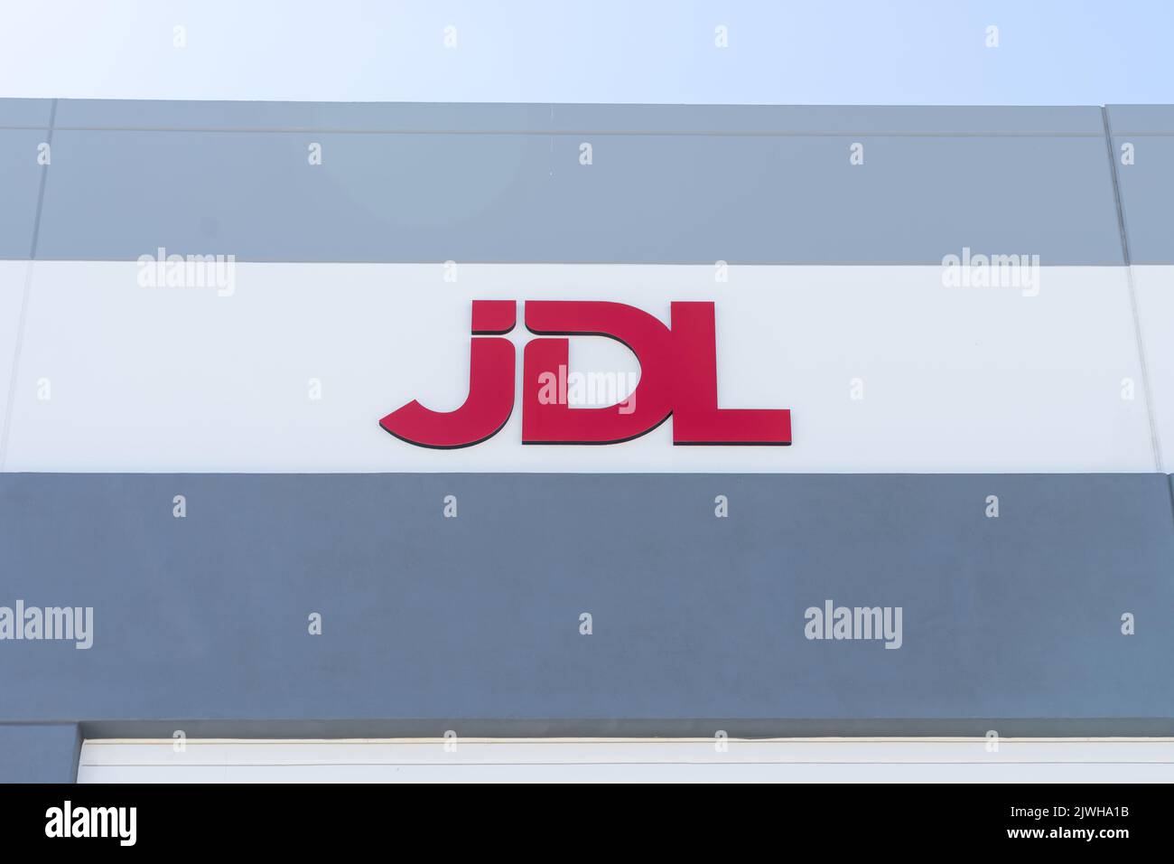 Los Angeles, CA, USA - 7 luglio 2022: Sede centrale di JD Logistics (JDL) a City of Industry, Los Angeles, CA, USA. Foto Stock