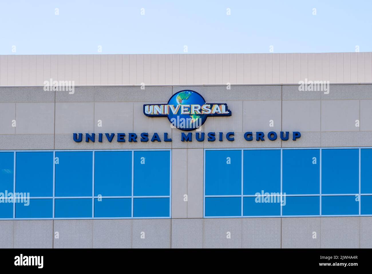 Woodland Hills, CA, USA - 7 luglio 2022: Sede degli uffici della Universal Music Group a Woodland Hills, CA, USA. Foto Stock