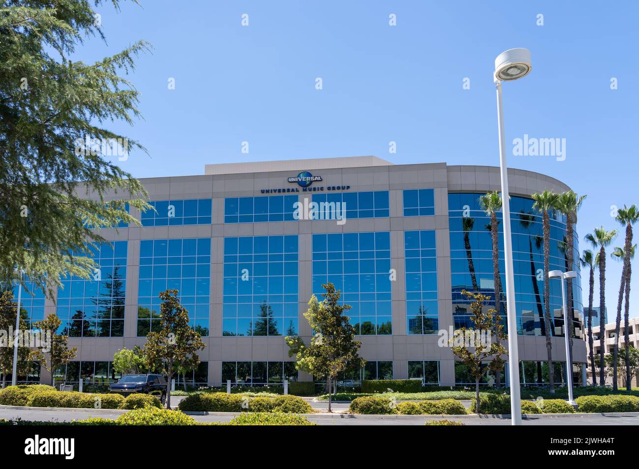 Woodland Hills, CA, USA - 7 luglio 2022: Sede degli uffici della Universal Music Group a Woodland Hills, CA, USA. Foto Stock