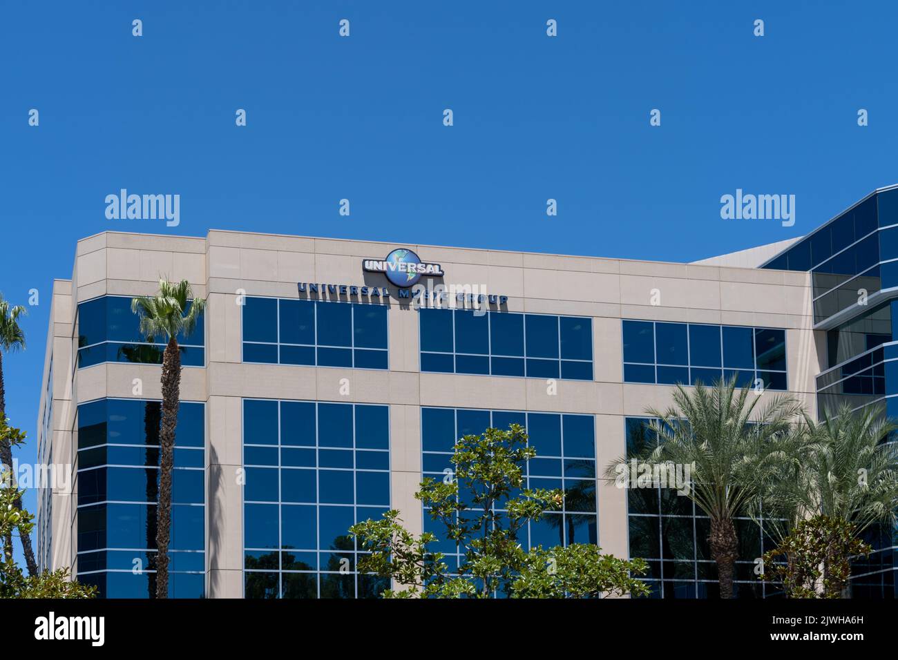 Woodland Hills, CA, USA - 7 luglio 2022: Sede degli uffici della Universal Music Group a Woodland Hills, CA, USA. Foto Stock