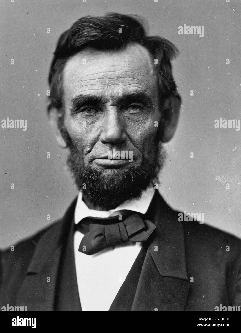 Un ritratto di Abraham Lincoln, preso il 8 novembre 1863, undici giorni prima del suo discorso famoso di Gettysburg. In questa foto Lincoln ha 54 anni. Foto Stock