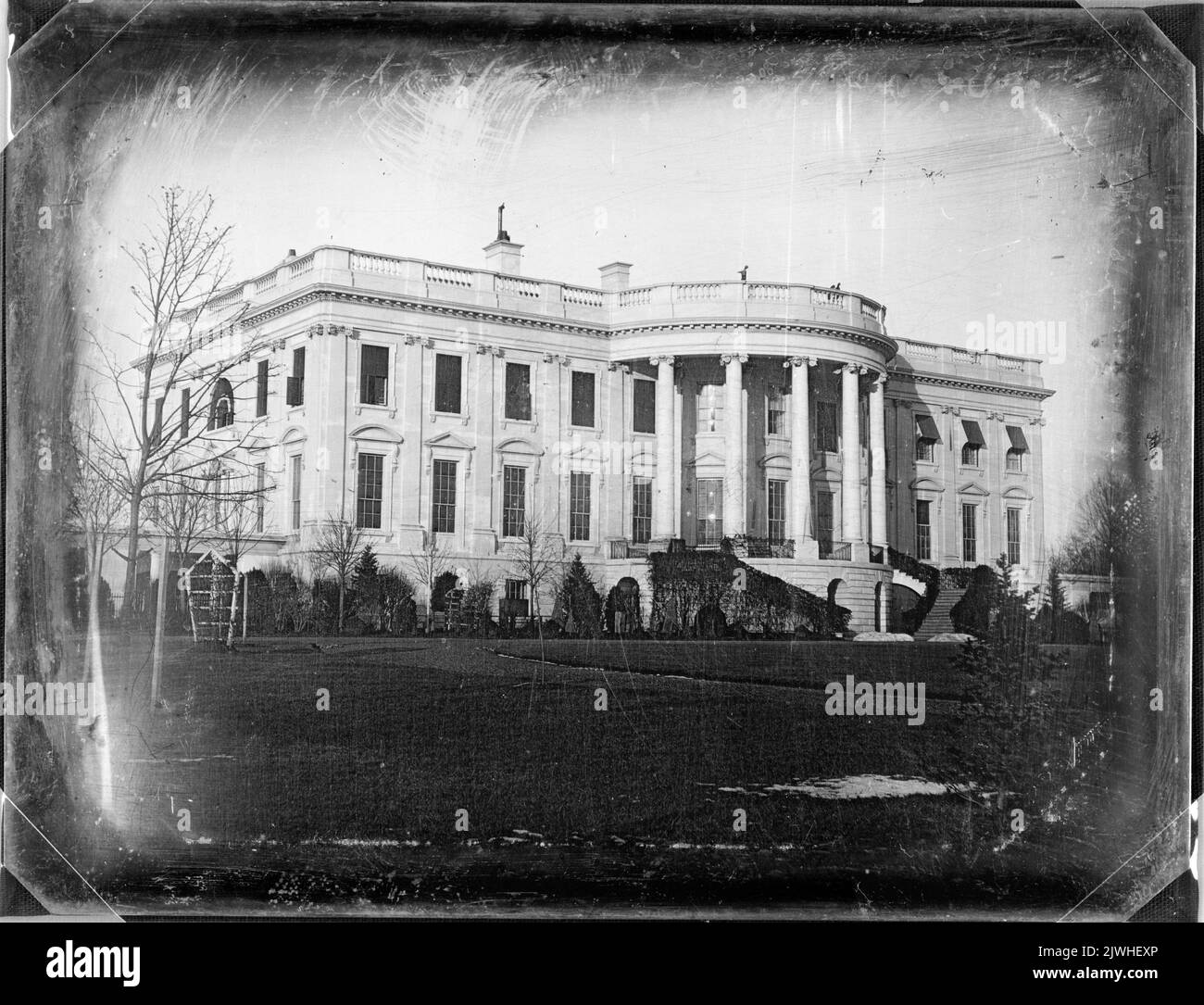 Una foto daguerrotipo della Casa Bianca scattata nel 1846 Foto Stock