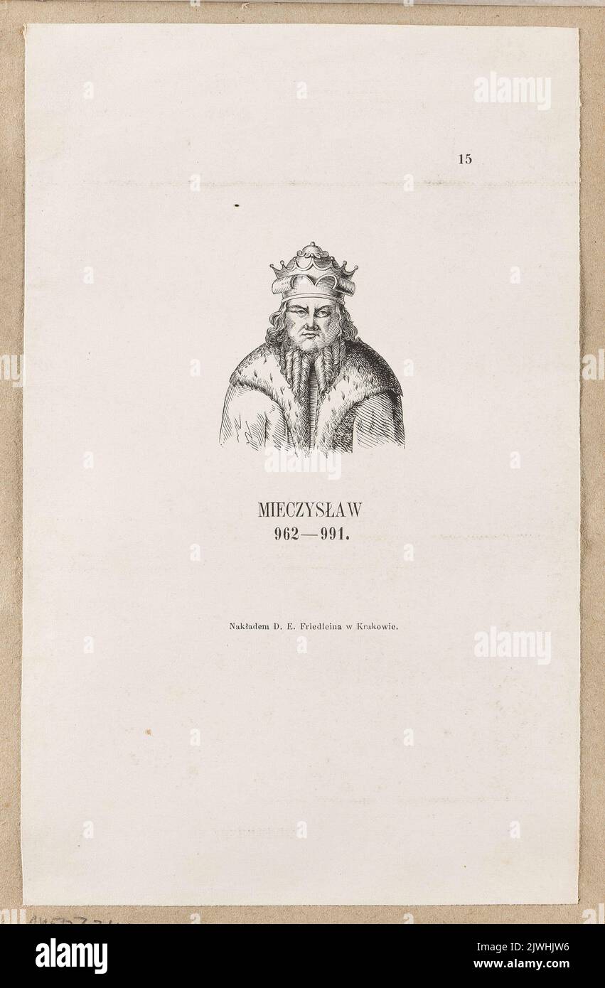 Mieszko i (Mieczysław). Friedlein, Rudolf Fryderyk (1811-1873), libreria, sconosciuto, artista grafico, Friedlein, Daniel Edward (1802-1855), editore Foto Stock
