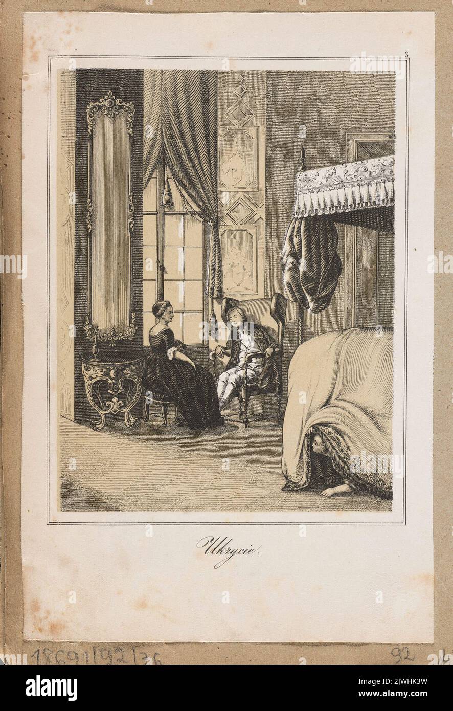 Nascondere il luogo. Orgelbrand, Samuel (Warszawa; wydawnictwo, drukarnia; fl. 1836-1919), datore di lavoro mercantile, Koenig (König) Fr., grafico Foto Stock