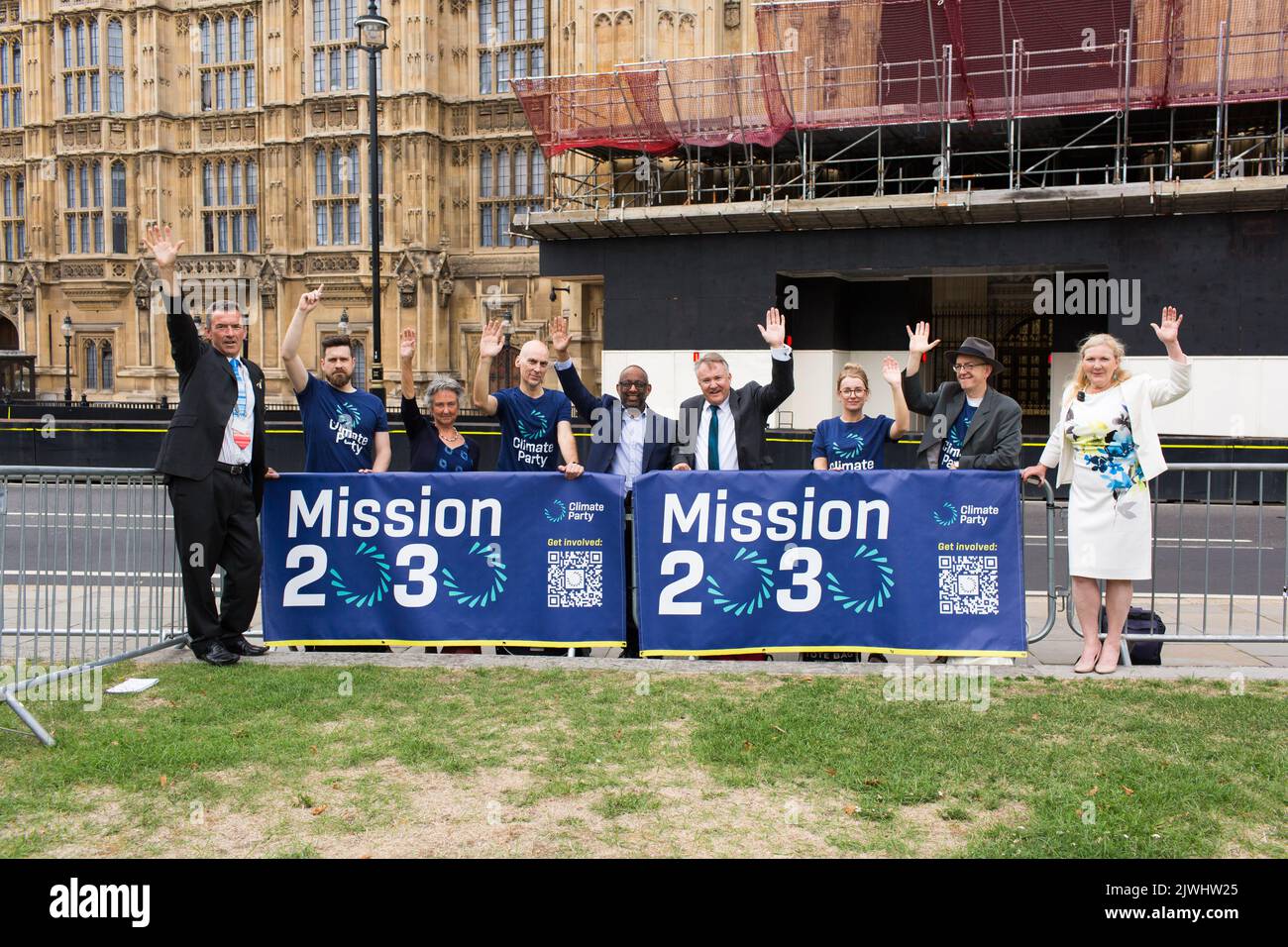 Londra uk 6th settembre 2022 ed Gemmell con clima partito sul verde del college Foto Stock