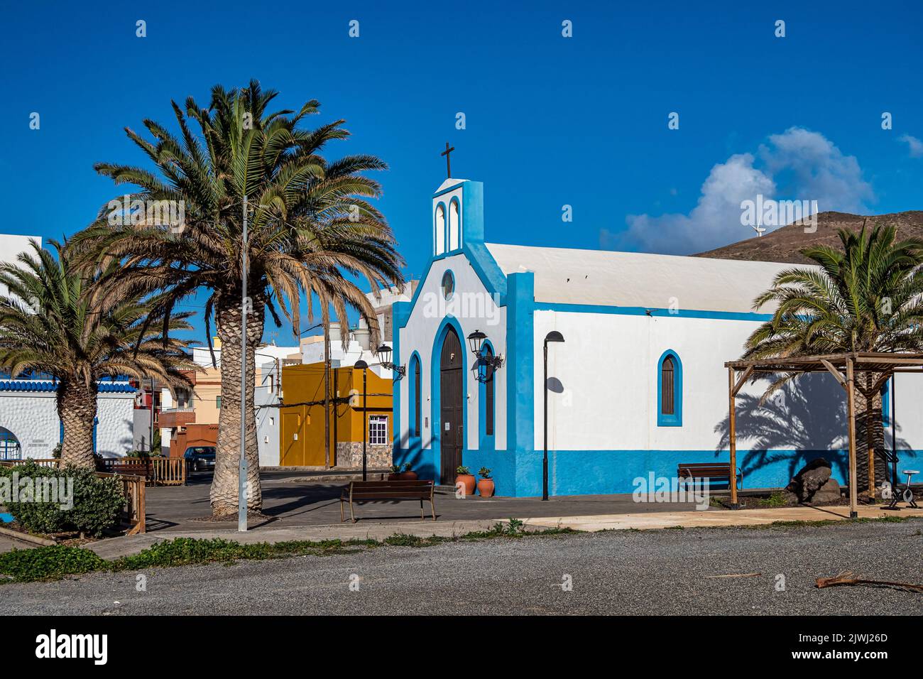 Chiesa di San Telmo, Iglesia de San Telmo a Puerto de Sardina - villaggio di pescatori tradizionale nel Grand Canary. Isole Canarie della Spagna Foto Stock