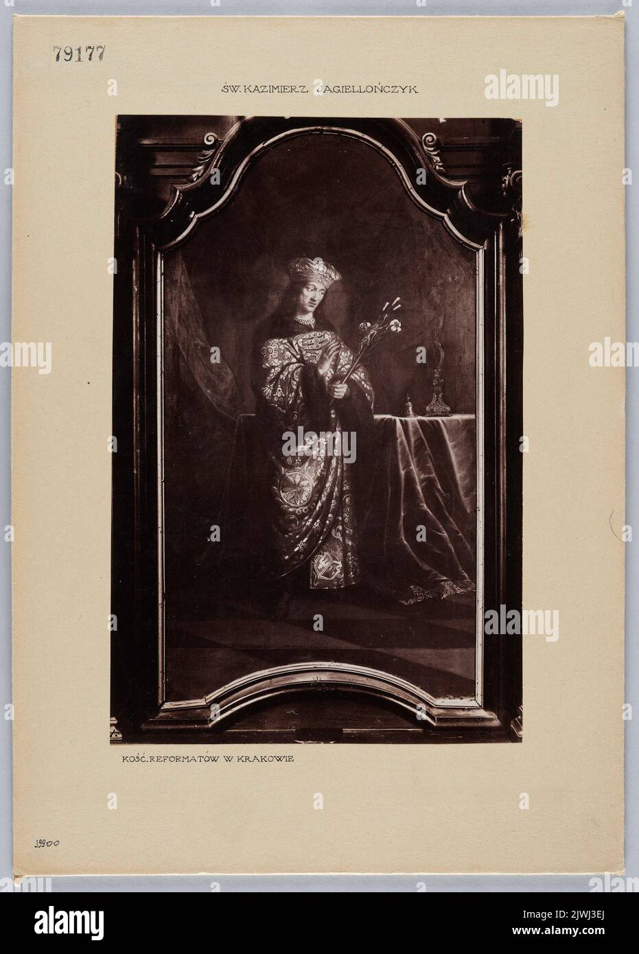 Fotografia di pittura: Jerzy Daniel Schultz (1615-1683), San Casimir Jagiellon, dipinto trovato nella chiesa di San Casimir Jagiellon a Cracovia (ex chiesa dei francescani riformati). Ignoto, fotografo Foto Stock