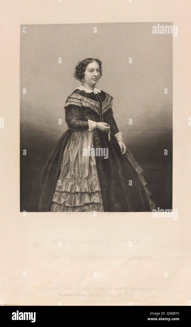 Ritratto di Louissa Fanny Payne. Mayall, John Jabez Edwin (1813-1901), fotografo, Pound, Daniel John (fl. CA 1842-1870), artista grafico, London Joint Stock Newspaper Co. (Londyn; wydawnictwo; fl. CA 1858-186.), casa editrice Foto Stock